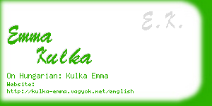 emma kulka business card